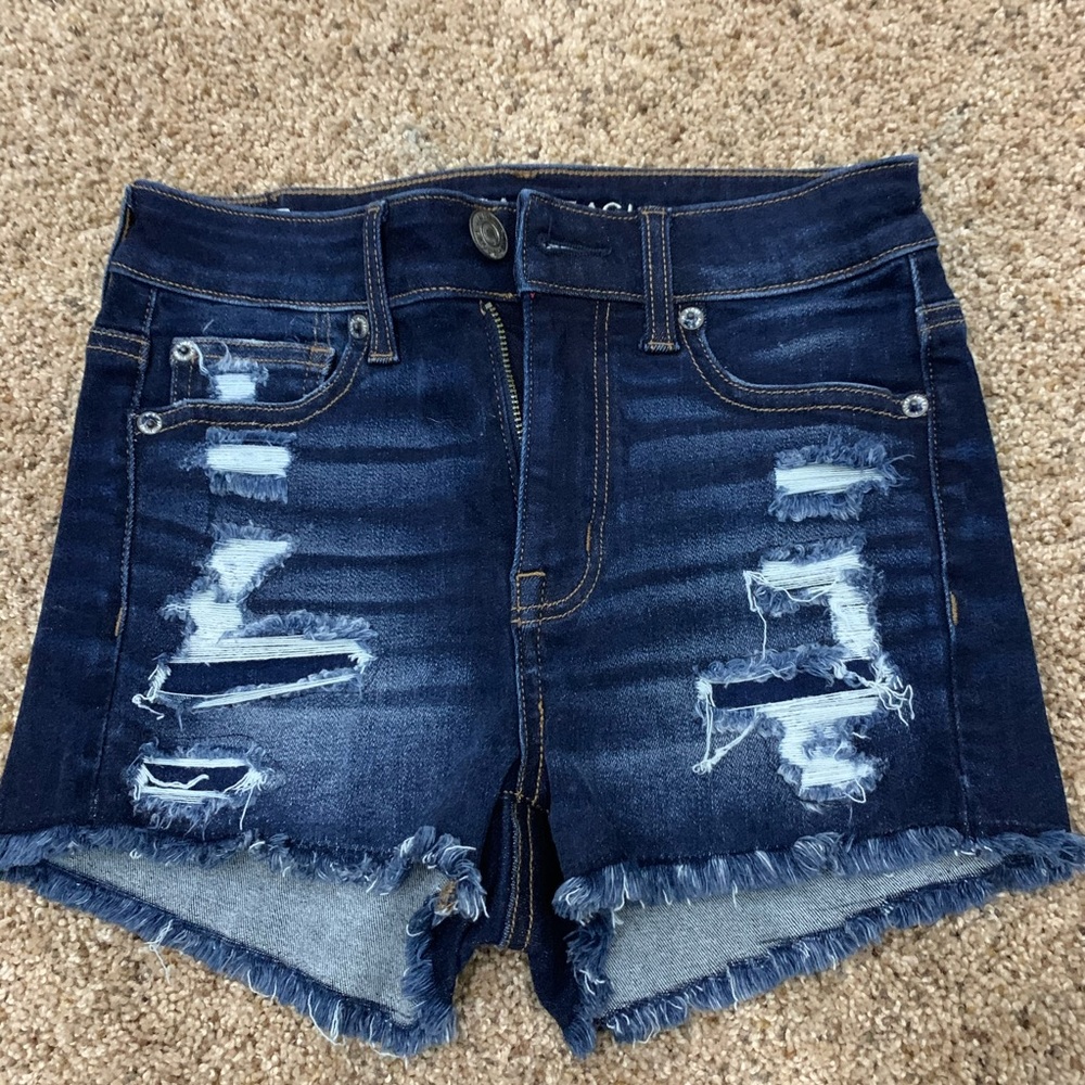 American Eagle Dark-washed Jean Shorts - Picture 3 of 4